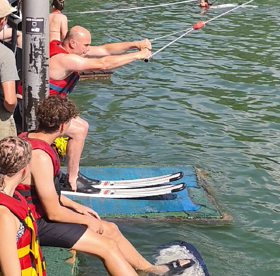 Trainer Wolfgang Hoffmann beim Start